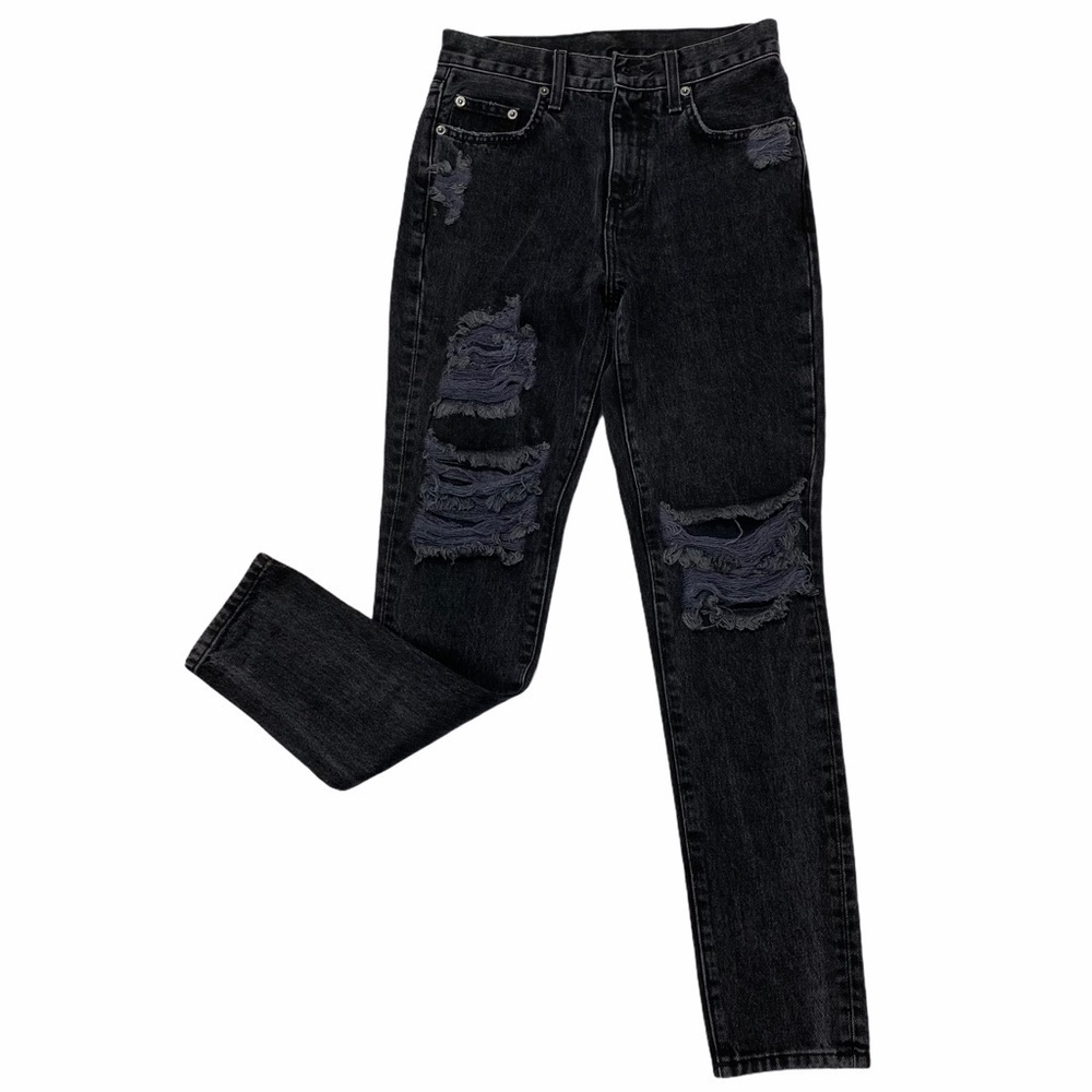 CARMAR Black Destroyed High Rise Jeans